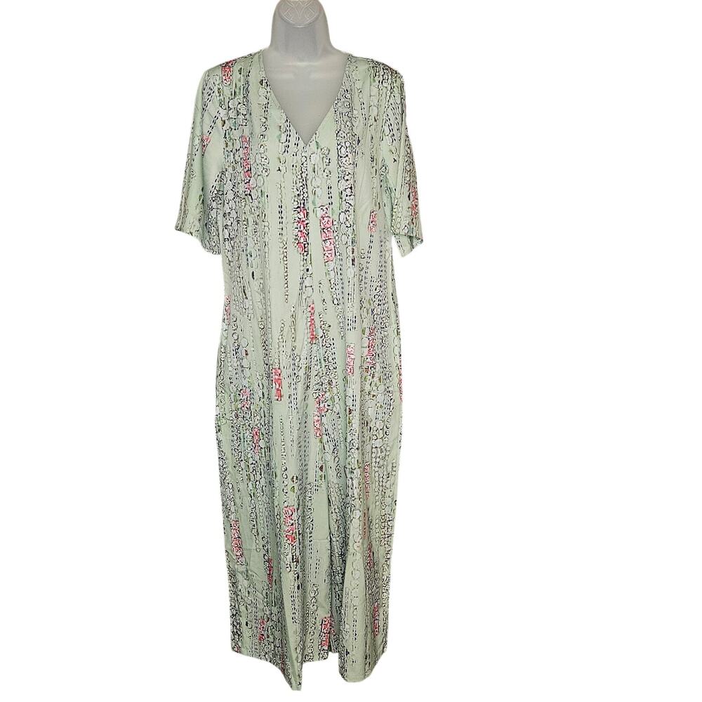NWT Ladies LG Jumper Unknown Maker Polyester Pale Green Pink B80
